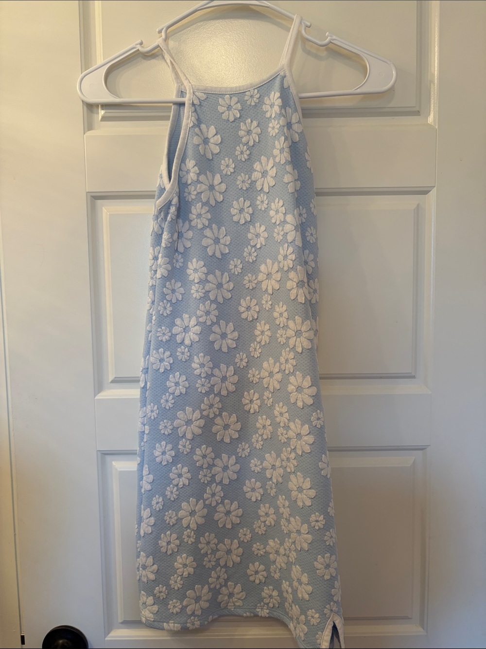 art class Light Blue Floral Knit Halter Dress